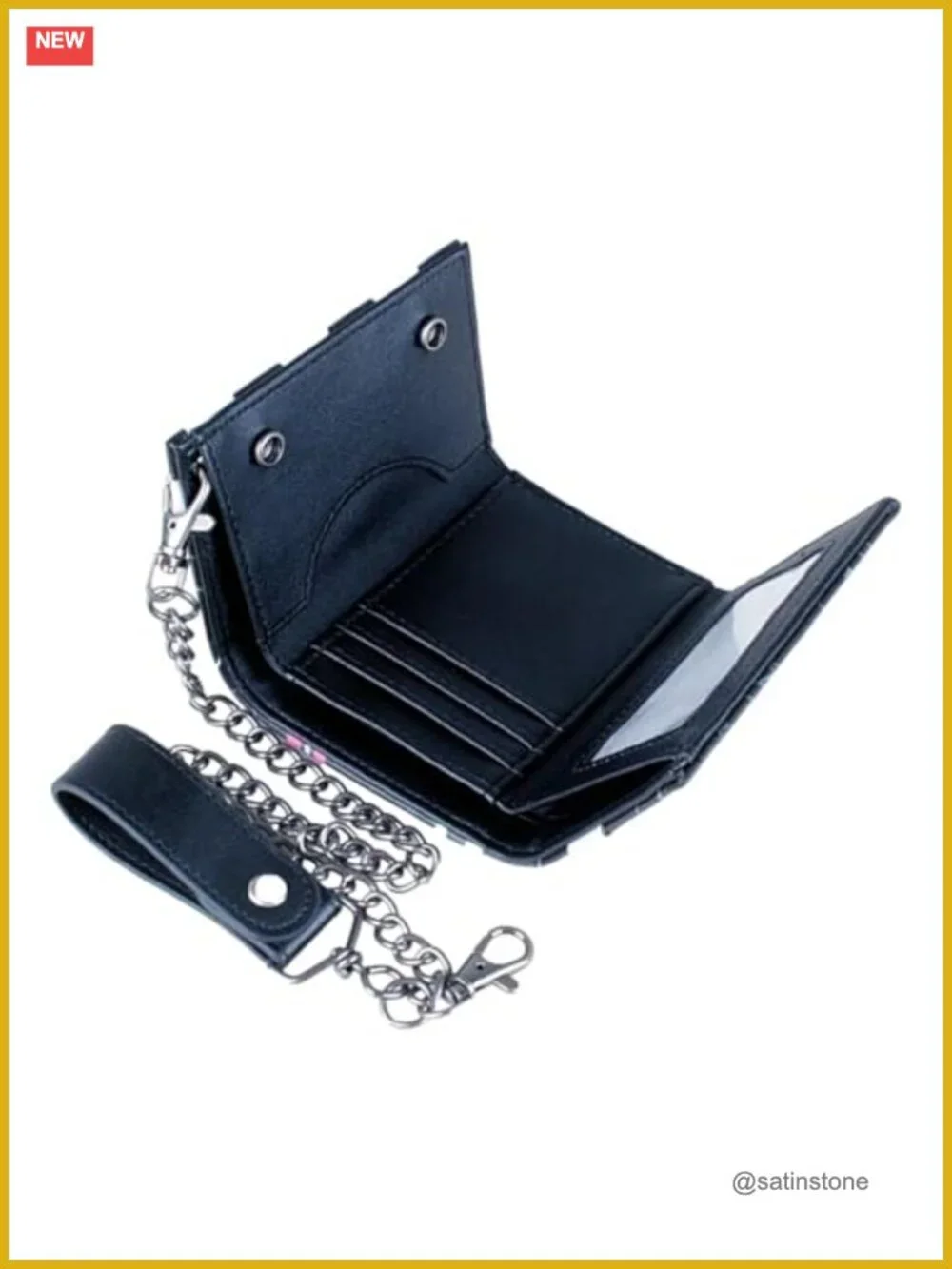 Classic Invader Zim Gir Characters Trifold Chain Wallet PU Leather